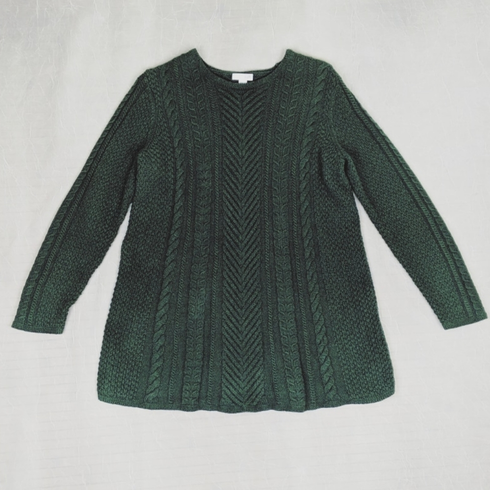J. Jill Cable Knit Tunic Sweater